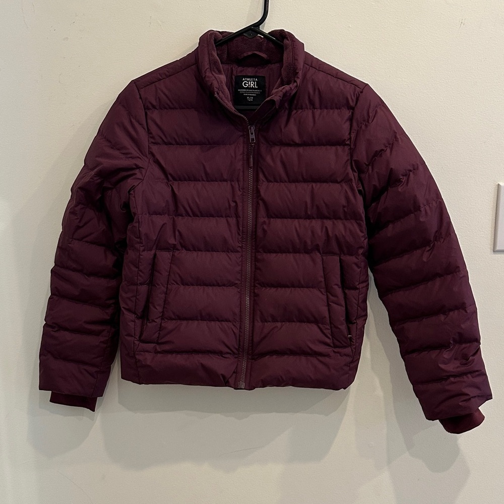 Athleta Girl Deep Red Puffer Jacket